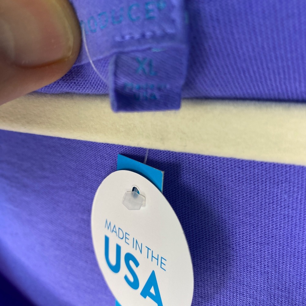 Fresh Produce Womens XL Periwinkle Purple Cotton T-Shirt Dress Made in USA NWT - Picture 6 of 10